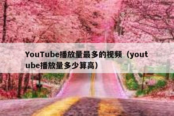 YouTube播放量最多的视频（youtube播放量多少算高） 第1张