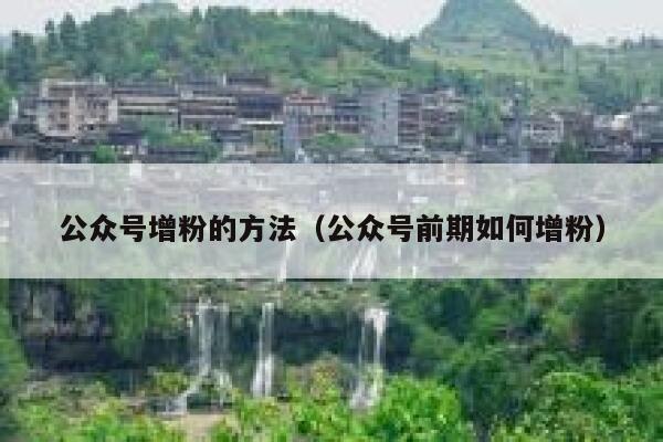 公众号增粉的方法（公众号前期如何增粉） 第1张