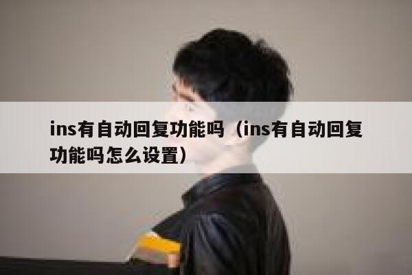 ins有自动回复功能吗（ins有自动回复功能吗怎么设置） 第1张
