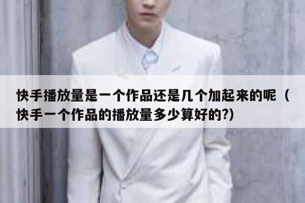 快手播放量是一个作品还是几个加起来的呢（快手一个作品的播放量多少算好的?） 第1张