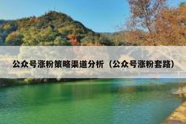 公众号涨粉策略渠道分析（公众号涨粉套路） 第1张
