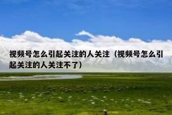 视频号怎么引起关注的人关注（视频号怎么引起关注的人关注不了） 第1张