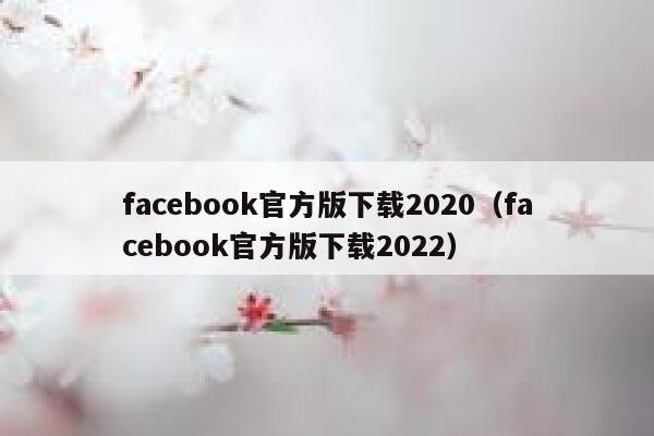 facebook官方版下载2020（facebook官方版下载2022） 第1张