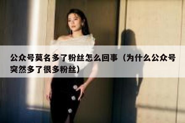 公众号莫名多了粉丝怎么回事（为什么公众号突然多了很多粉丝） 第1张