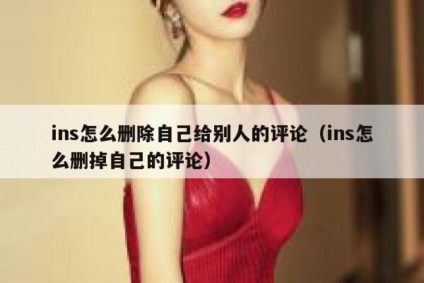 ins怎么删除自己给别人的评论（ins怎么删掉自己的评论） 第1张