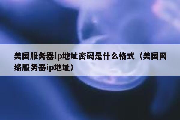美国服务器ip地址密码是什么格式（美国网络服务器ip地址） 第1张