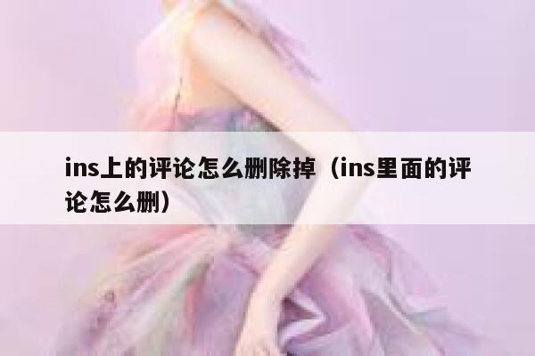 ins上的评论怎么删除掉（ins里面的评论怎么删） 第1张