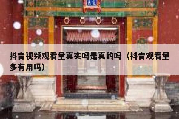 抖音视频观看量真实吗是真的吗（抖音观看量多有用吗） 第1张