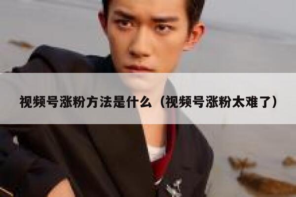 视频号涨粉方法是什么（视频号涨粉太难了） 第1张