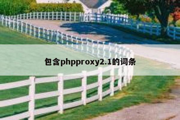 包含phpproxy2.1的词条 第1张