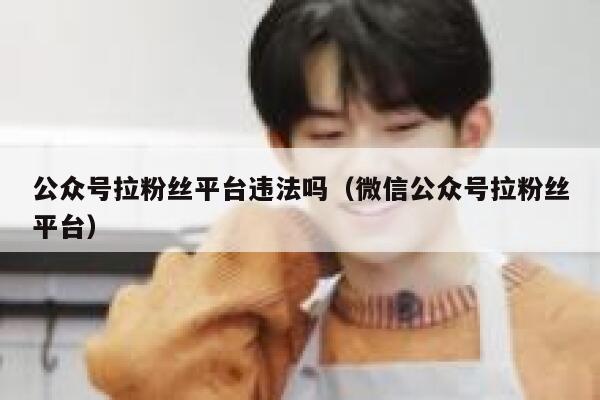 公众号拉粉丝平台违法吗（微信公众号拉粉丝平台） 第1张