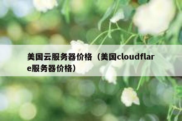 美国云服务器价格（美国cloudflare服务器价格） 第1张
