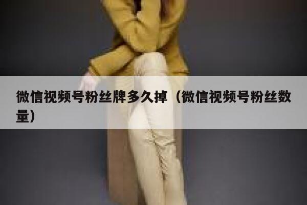 微信视频号粉丝牌多久掉（微信视频号粉丝数量） 第1张