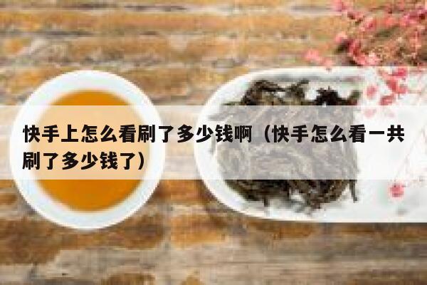 快手上怎么看刷了多少钱啊（快手怎么看一共刷了多少钱了） 第1张
