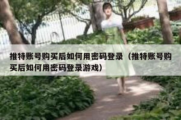 推特账号购买后如何用密码登录（推特账号购买后如何用密码登录游戏） 第1张