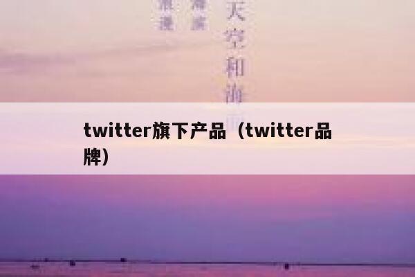 twitter旗下产品（twitter品牌） 第1张