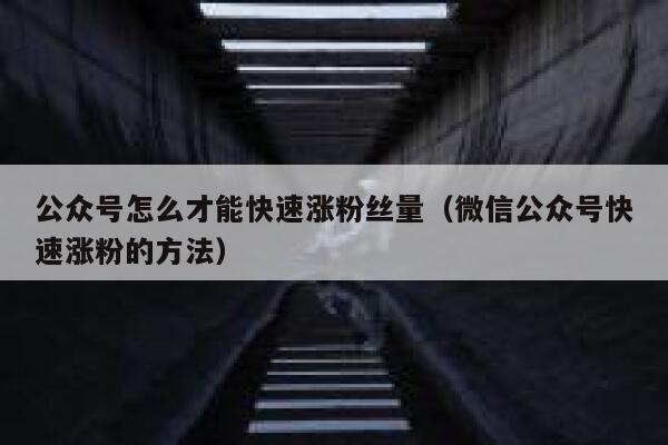 公众号怎么才能快速涨粉丝量（微信公众号快速涨粉的方法） 第1张