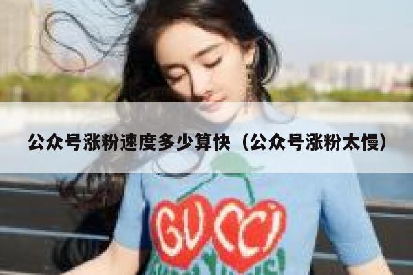 公众号涨粉速度多少算快（公众号涨粉太慢） 第1张