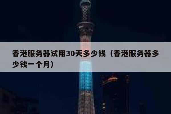 香港服务器试用30天多少钱（香港服务器多少钱一个月） 第1张
