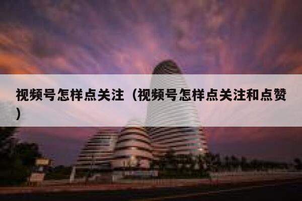 视频号怎样点关注（视频号怎样点关注和点赞） 第1张