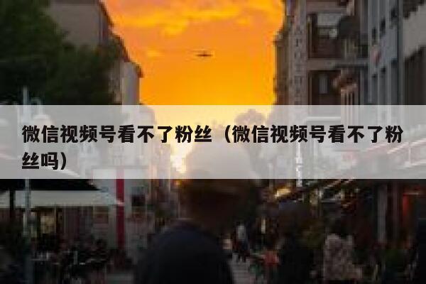 微信视频号看不了粉丝（微信视频号看不了粉丝吗） 第1张
