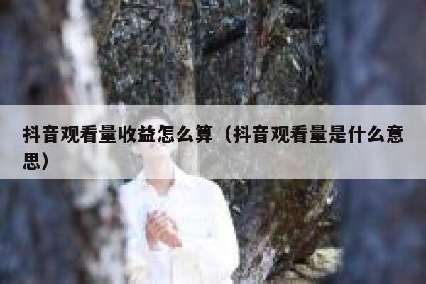 抖音观看量收益怎么算（抖音观看量是什么意思） 第1张
