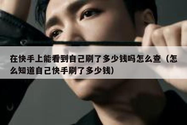 在快手上能看到自己刷了多少钱吗怎么查（怎么知道自己快手刷了多少钱） 第1张