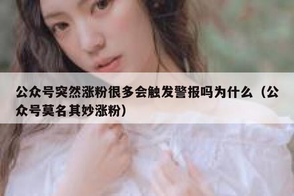 公众号突然涨粉很多会触发警报吗为什么（公众号莫名其妙涨粉） 第1张