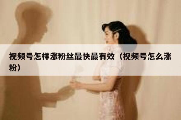 视频号怎样涨粉丝最快最有效（视频号怎么涨粉） 第1张