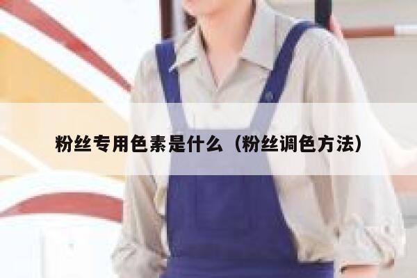 粉丝专用色素是什么（粉丝调色方法） 第1张