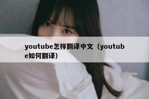 youtube怎样翻译中文（youtube如何翻译） 第1张
