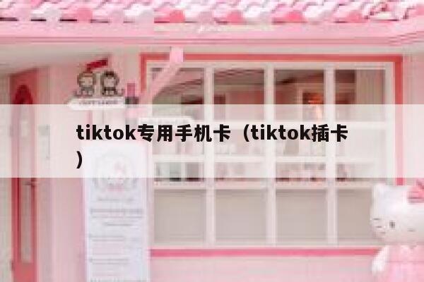 tiktok专用手机卡（tiktok插卡） 第1张