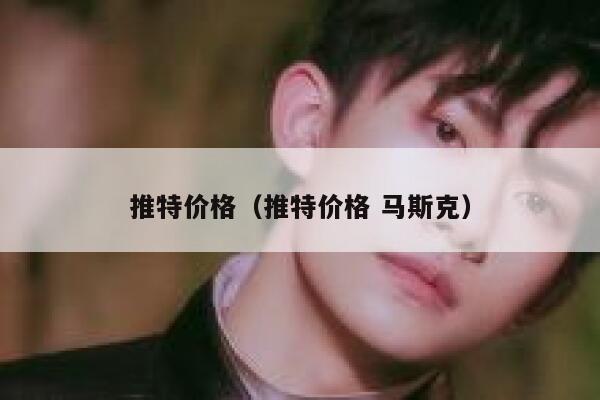 推特价格（推特价格 马斯克） 第1张