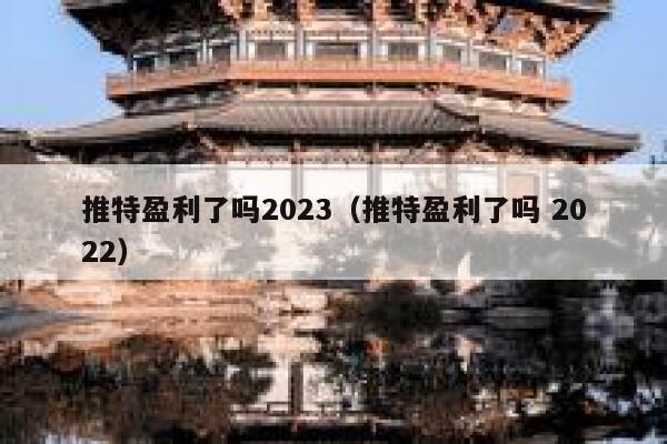 推特盈利了吗2023（推特盈利了吗 2022） 第1张