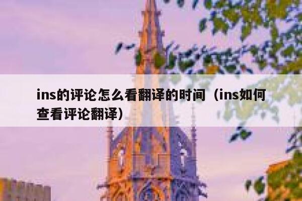 ins的评论怎么看翻译的时间（ins如何查看评论翻译） 第1张