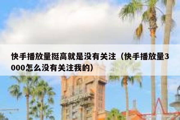 快手播放量挺高就是没有关注（快手播放量3000怎么没有关注我的） 第1张