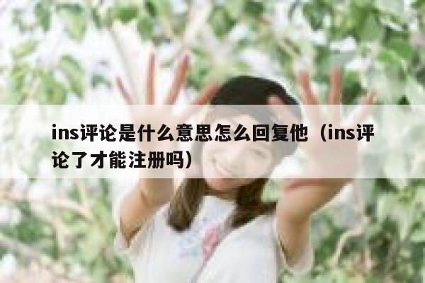 ins评论是什么意思怎么回复他（ins评论了才能注册吗） 第1张