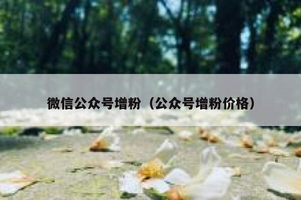 微信公众号增粉（公众号增粉价格） 第1张