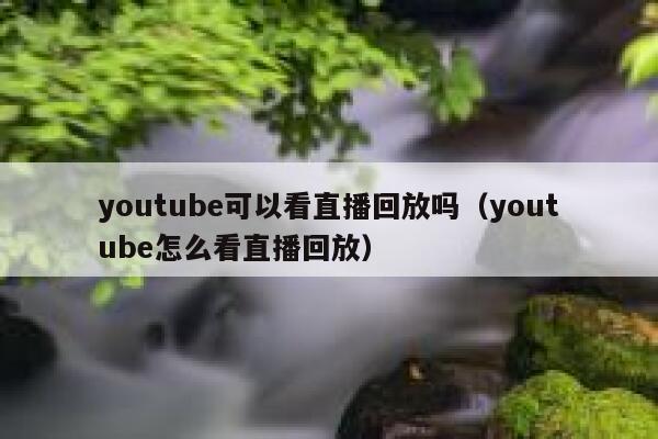 youtube可以看直播回放吗（youtube怎么看直播回放） 第1张