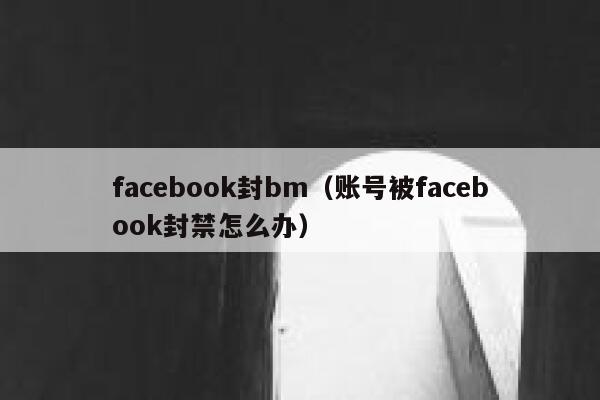 facebook封bm（账号被facebook封禁怎么办） 第1张