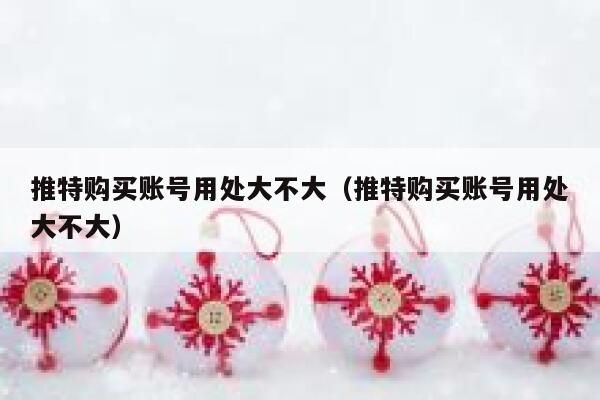 推特购买账号用处大不大（推特购买账号用处大不大） 第1张