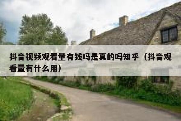 抖音视频观看量有钱吗是真的吗知乎（抖音观看量有什么用） 第1张
