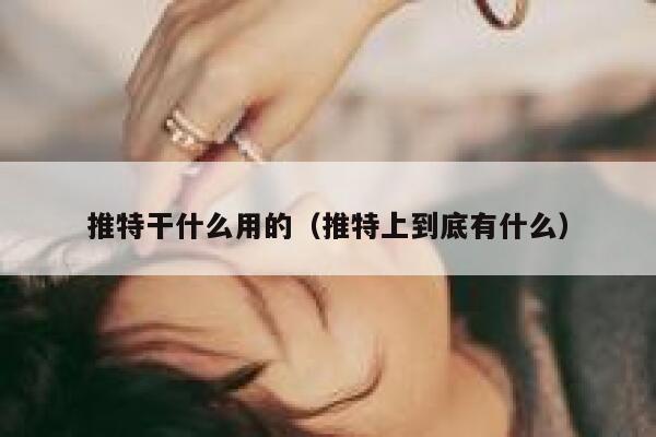 推特干什么用的（推特上到底有什么） 第1张