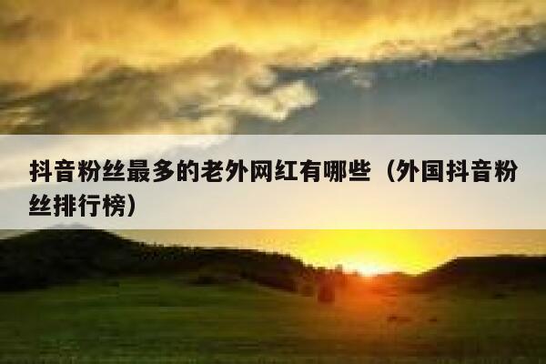抖音粉丝最多的老外网红有哪些（外国抖音粉丝排行榜） 第1张