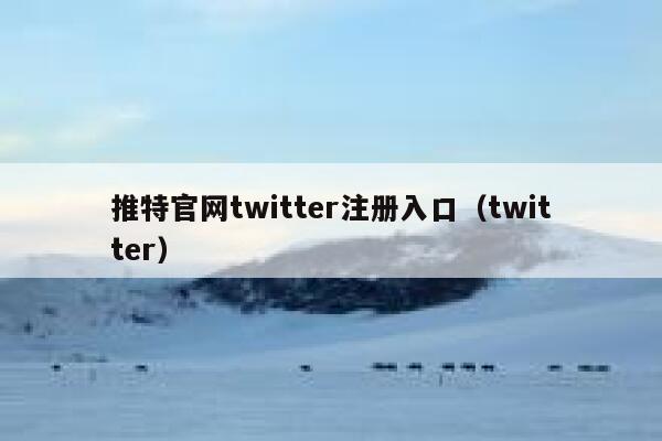 推特官网twitter注册入口（twitter） 第1张