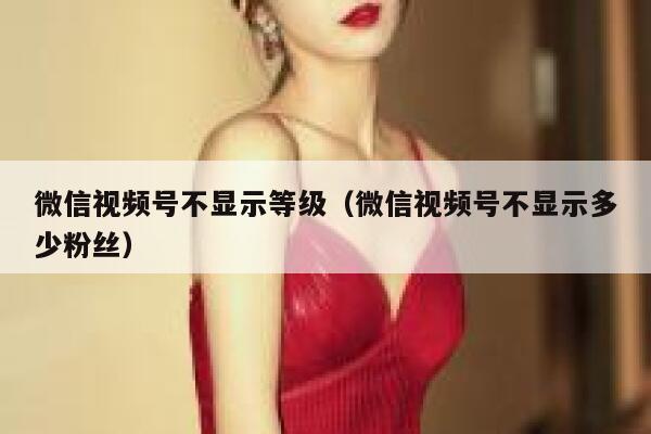 微信视频号不显示等级（微信视频号不显示多少粉丝） 第1张