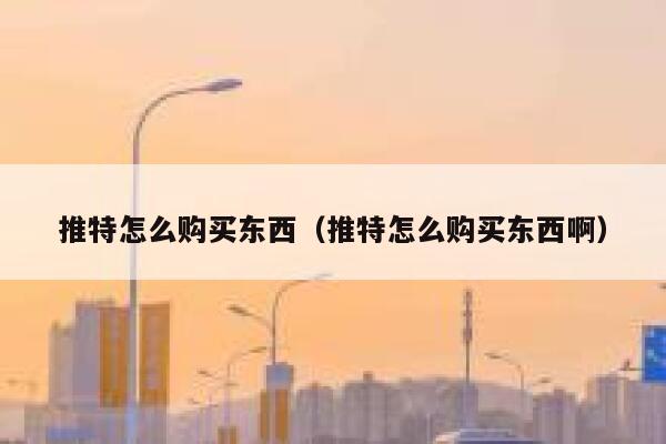 推特怎么购买东西（推特怎么购买东西啊） 第1张