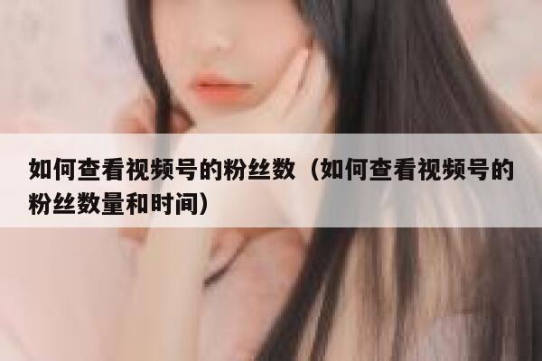 如何查看视频号的粉丝数（如何查看视频号的粉丝数量和时间） 第1张