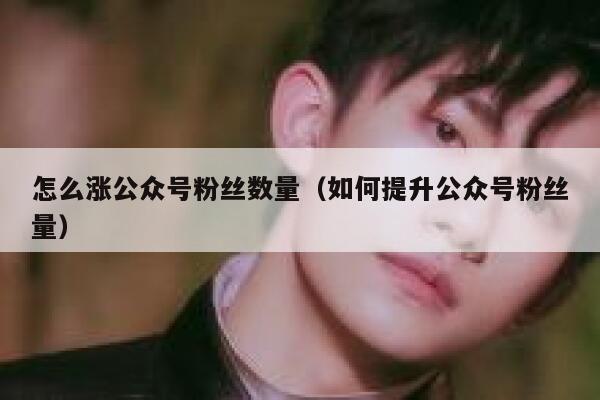 怎么涨公众号粉丝数量（如何提升公众号粉丝量） 第1张