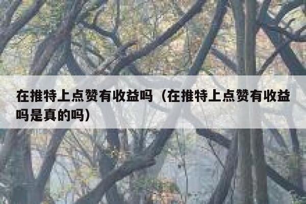在推特上点赞有收益吗（在推特上点赞有收益吗是真的吗） 第1张